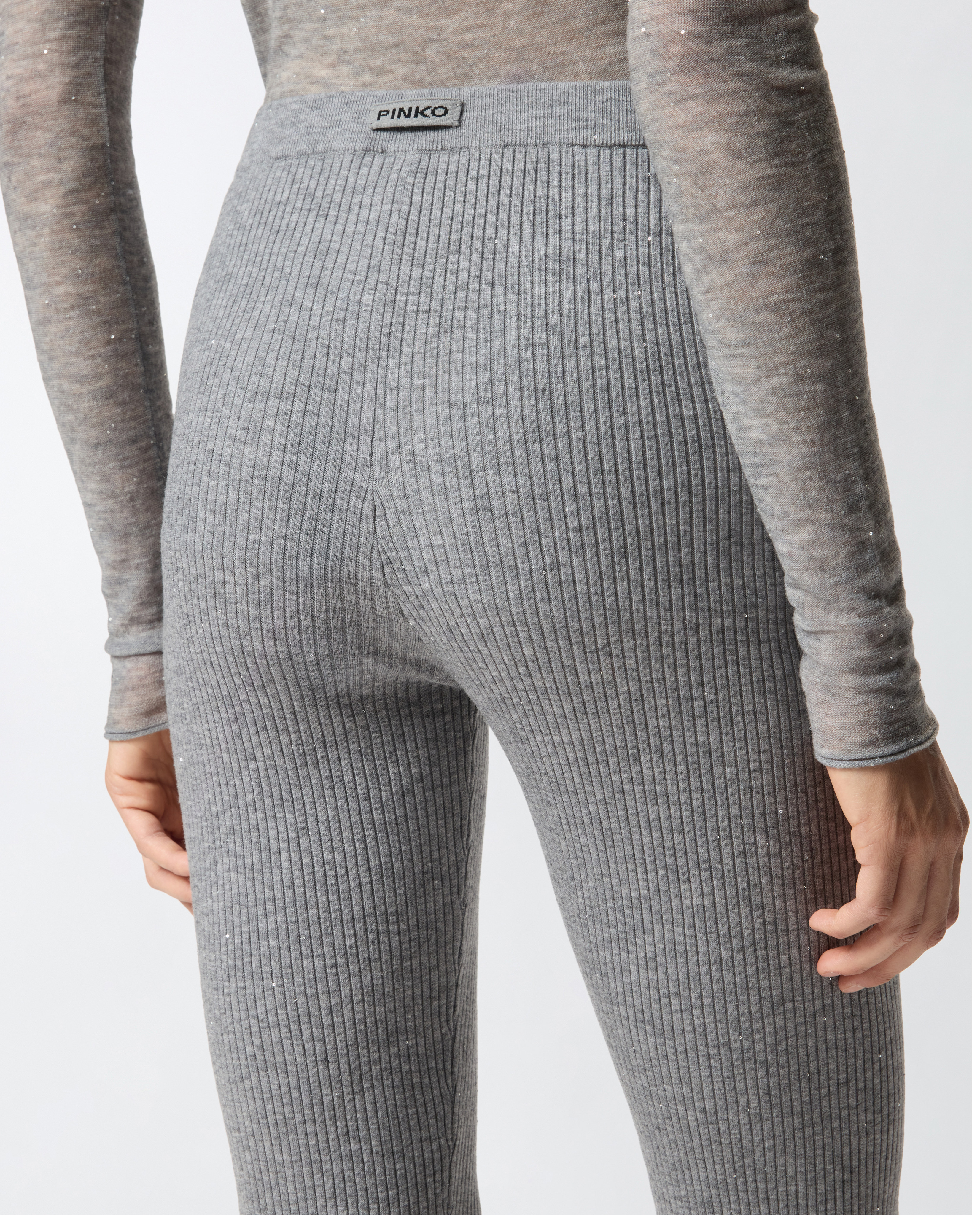 LONG FLARED KNIT TROUSERS - 5