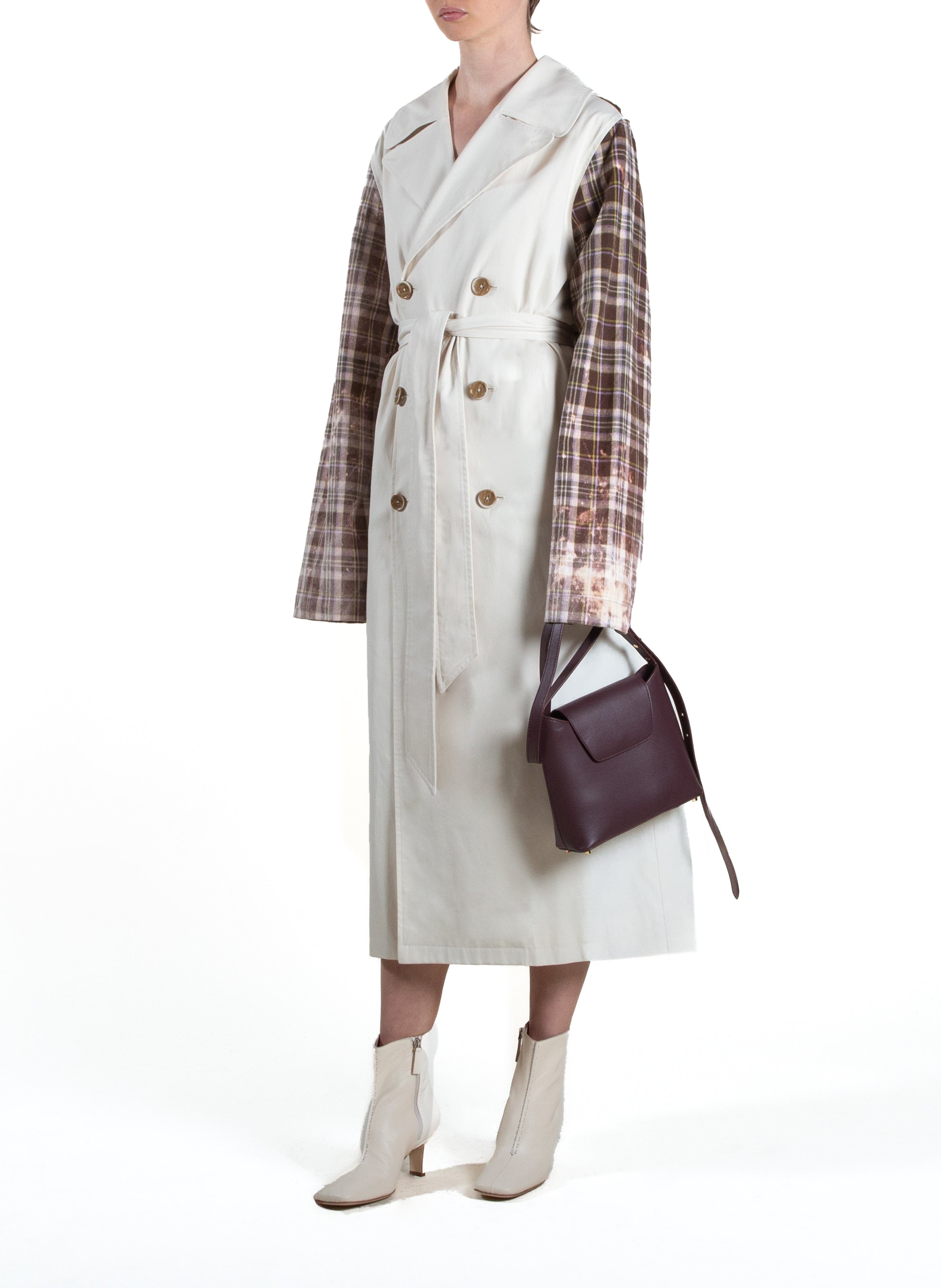 Checked Trench Coat - 2