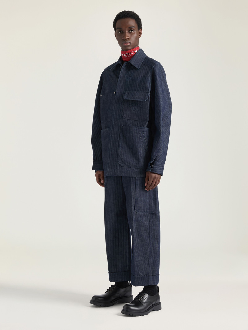 CARGO TROUSERS IN HERRINGBONE DENIM 7