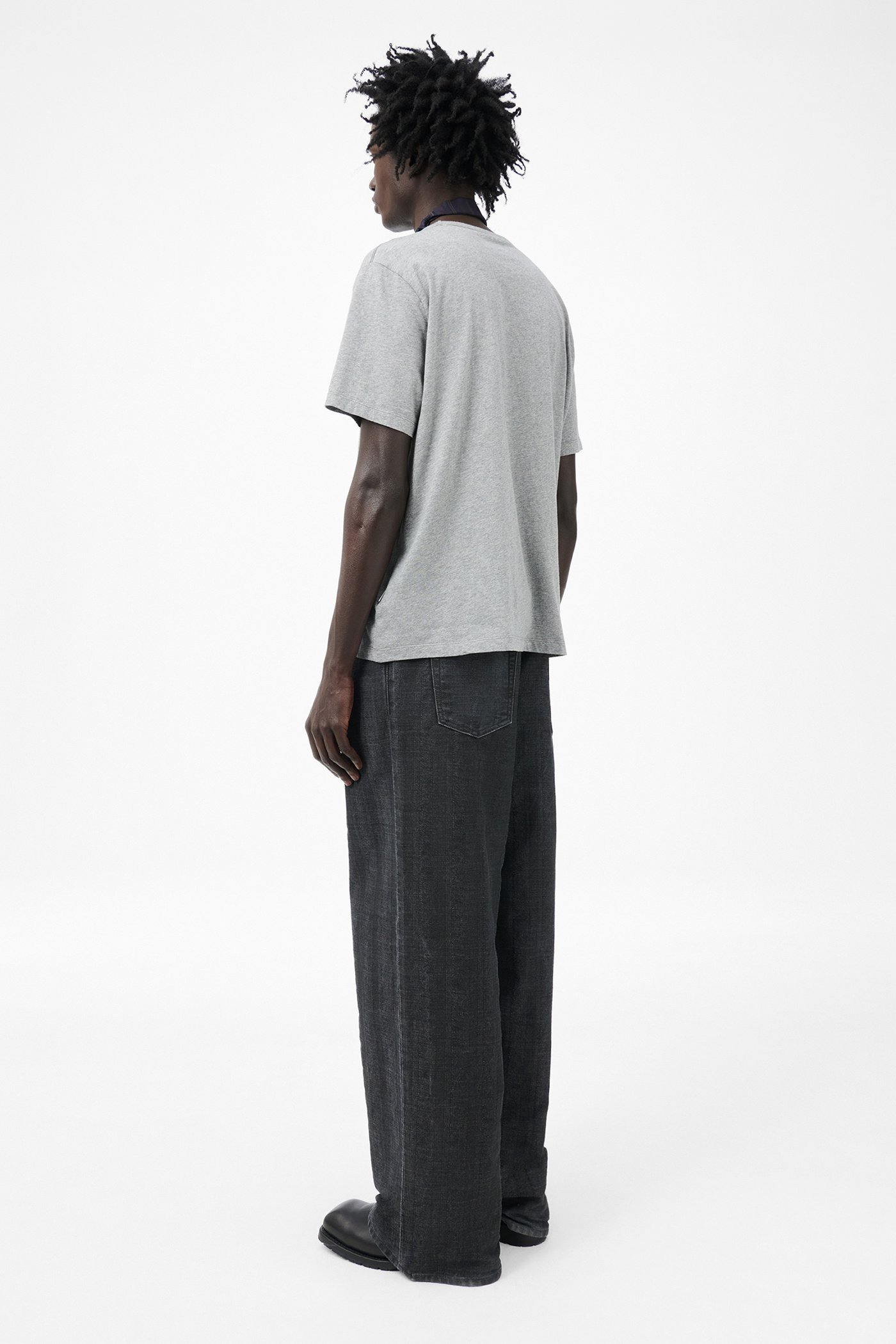 New Box T-Shirt Grey Melange Clean Jersey - 4
