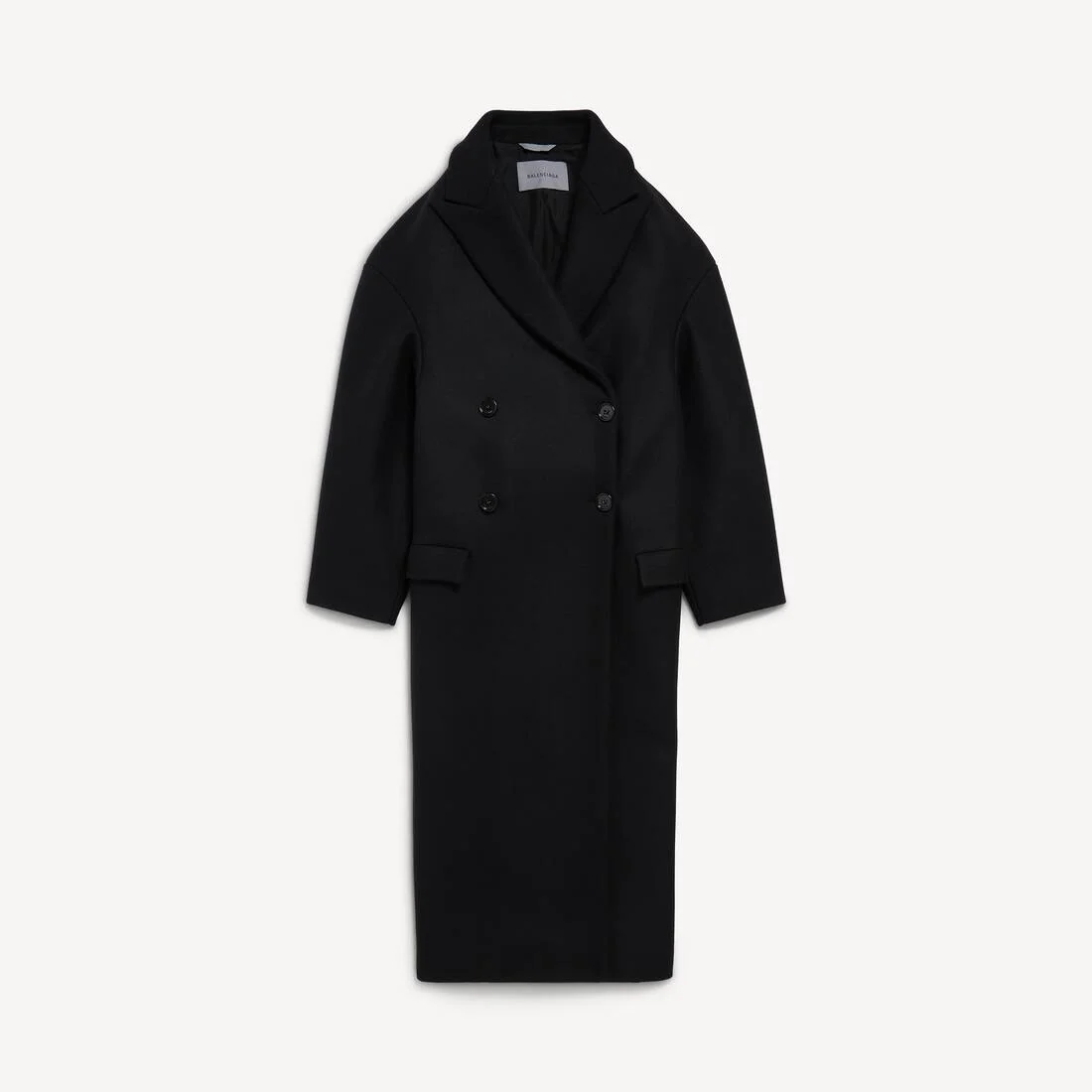 Women's Maxi Stola Coat in Black - 1