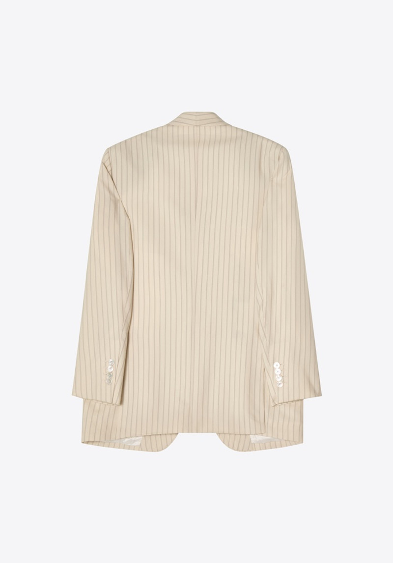 BLK DNM BLAZER 55 CREAM PINSTRIPE outlook