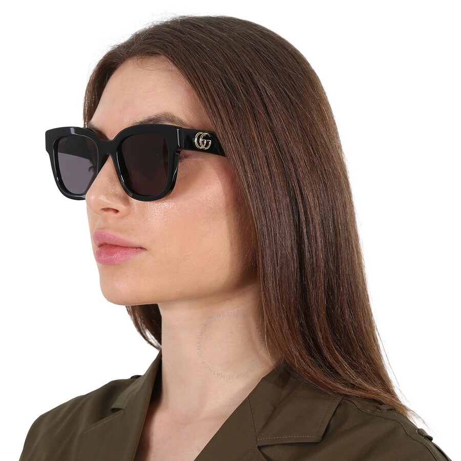 Gucci Grey Square Ladies Sunglasses GG0998S 001 52 - 2