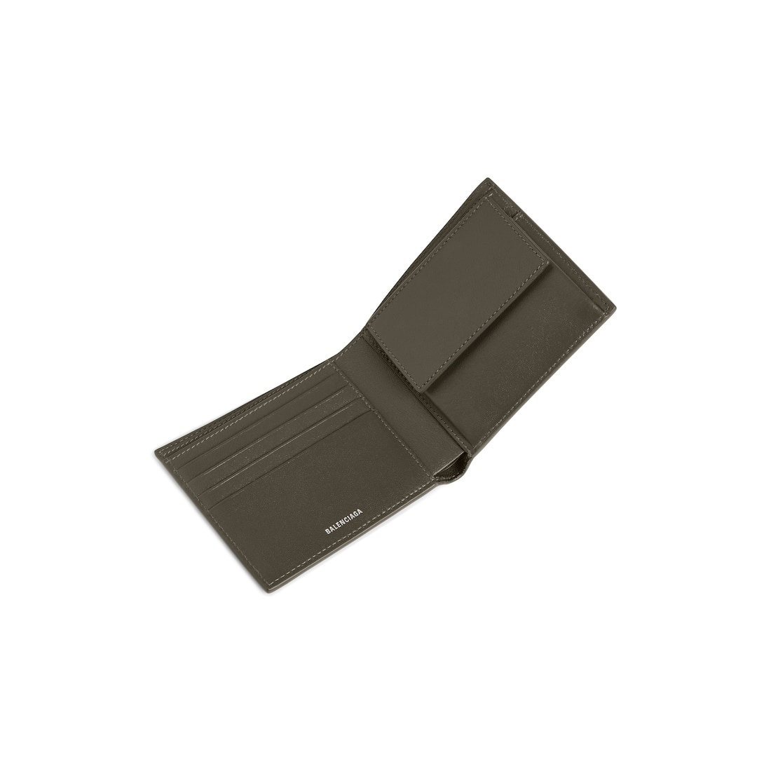 Men's Credit Square Folded Coin Wallet in Khaki - 3