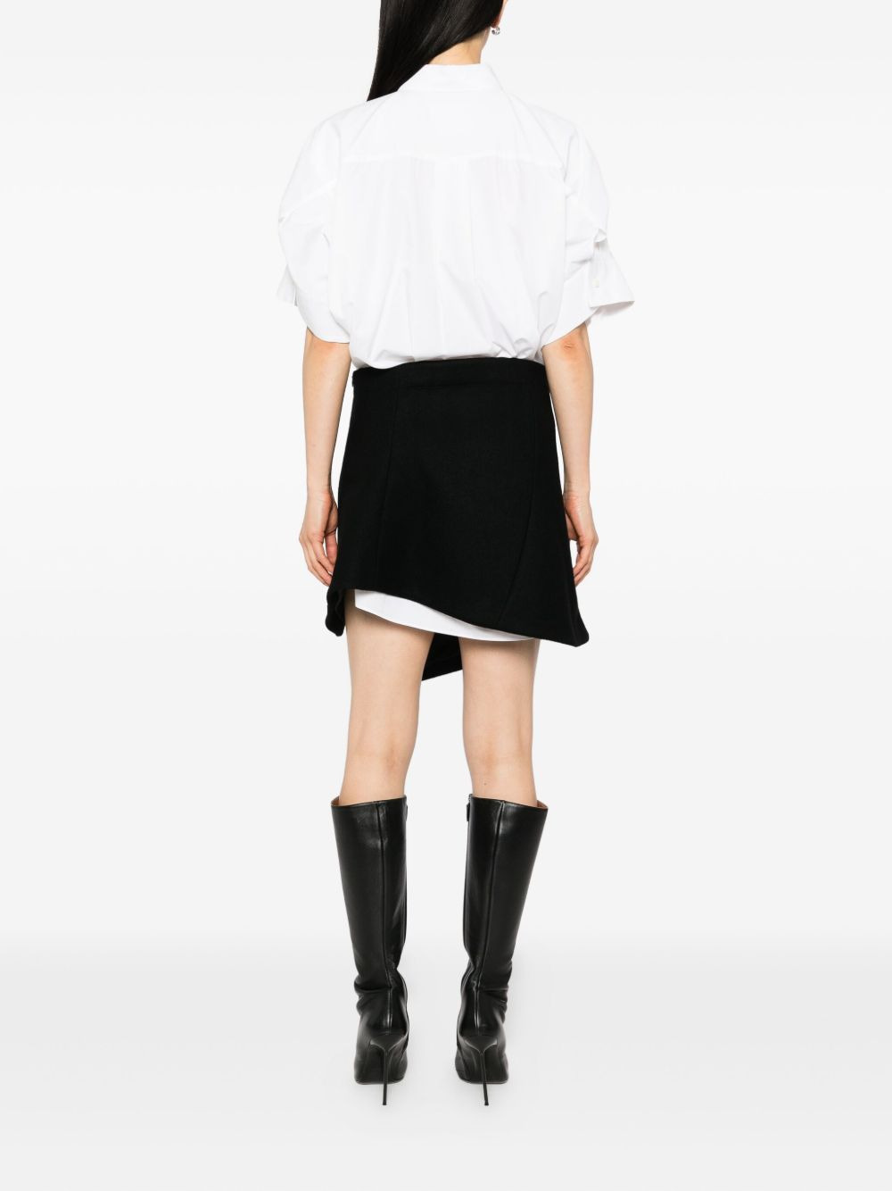 asymmetric-hem dress - 4