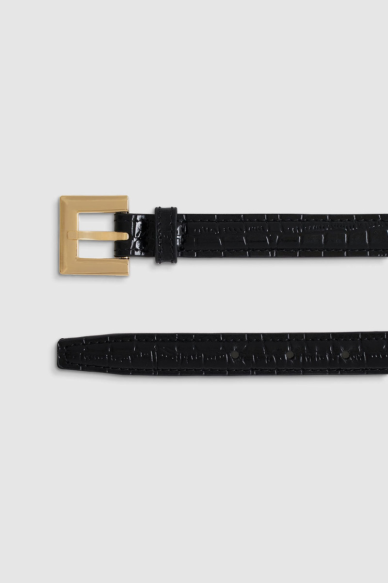 Nicola Belt - Black Embossed 3
