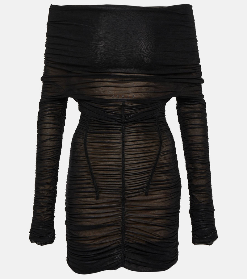 Ocilia asymmetric ruched minidress - 1