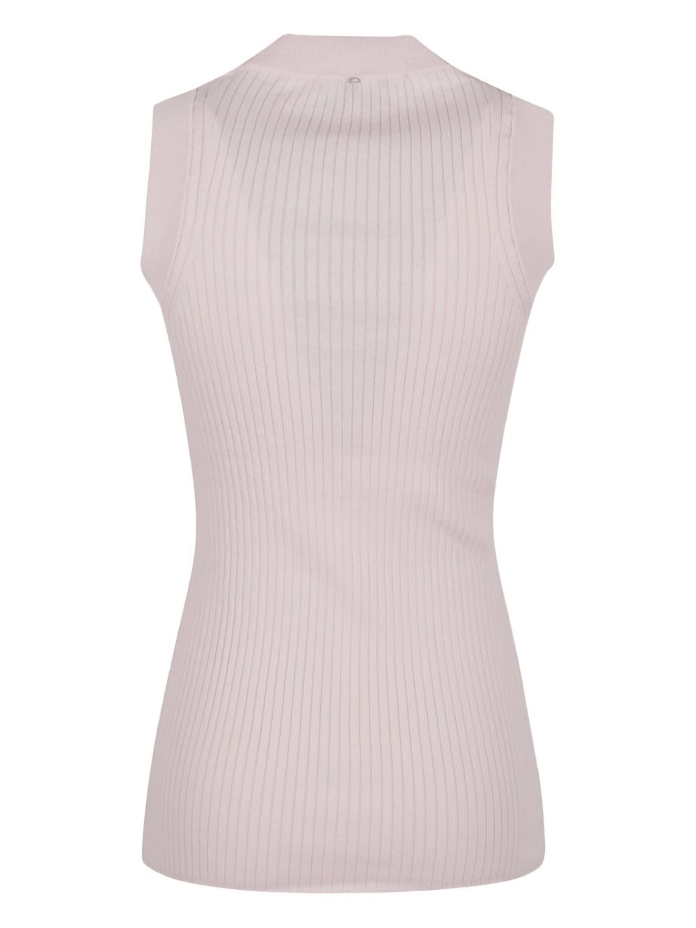 ribbed sleeveless top - 2