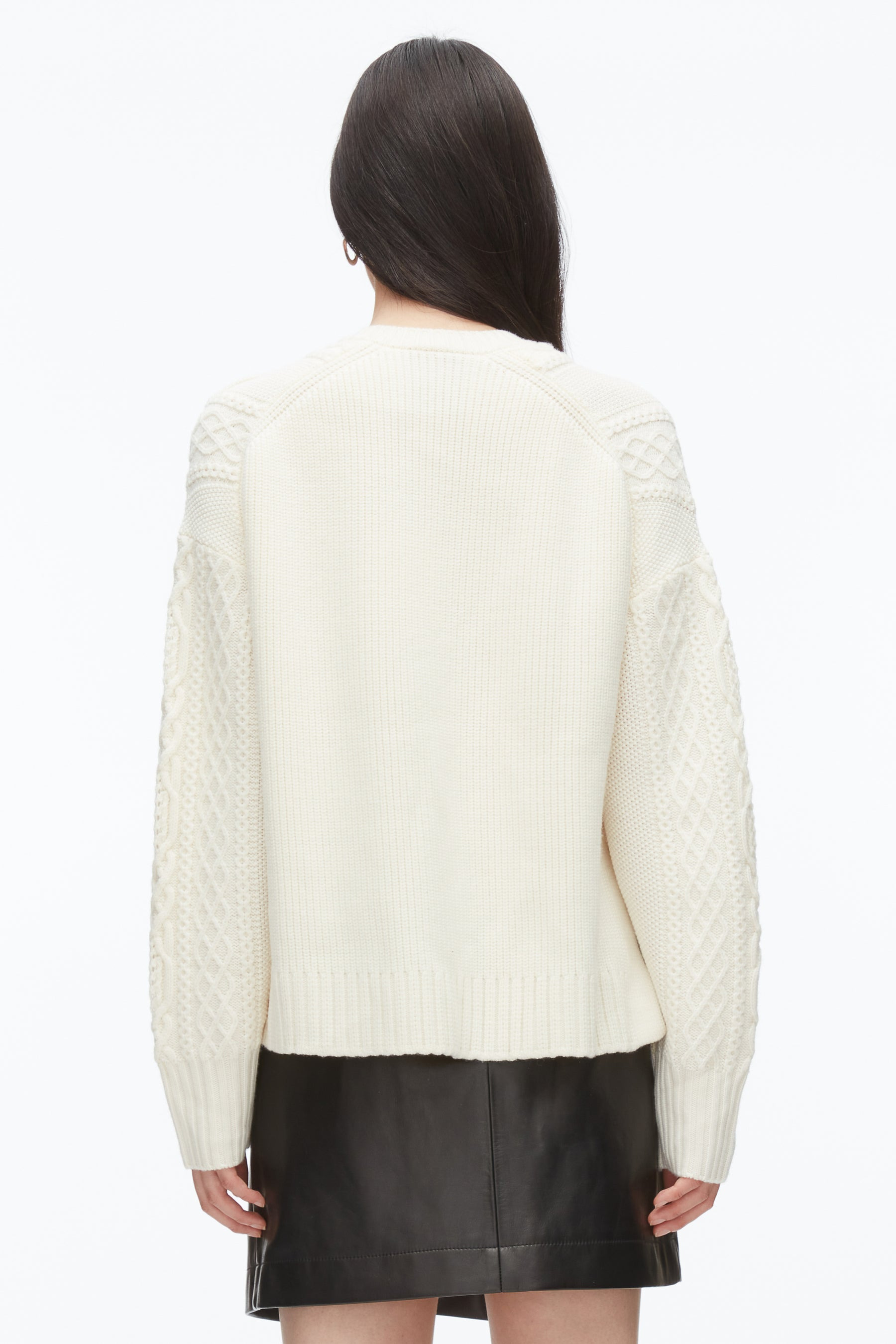 Cable Mix Double Layer Crewneck - 4