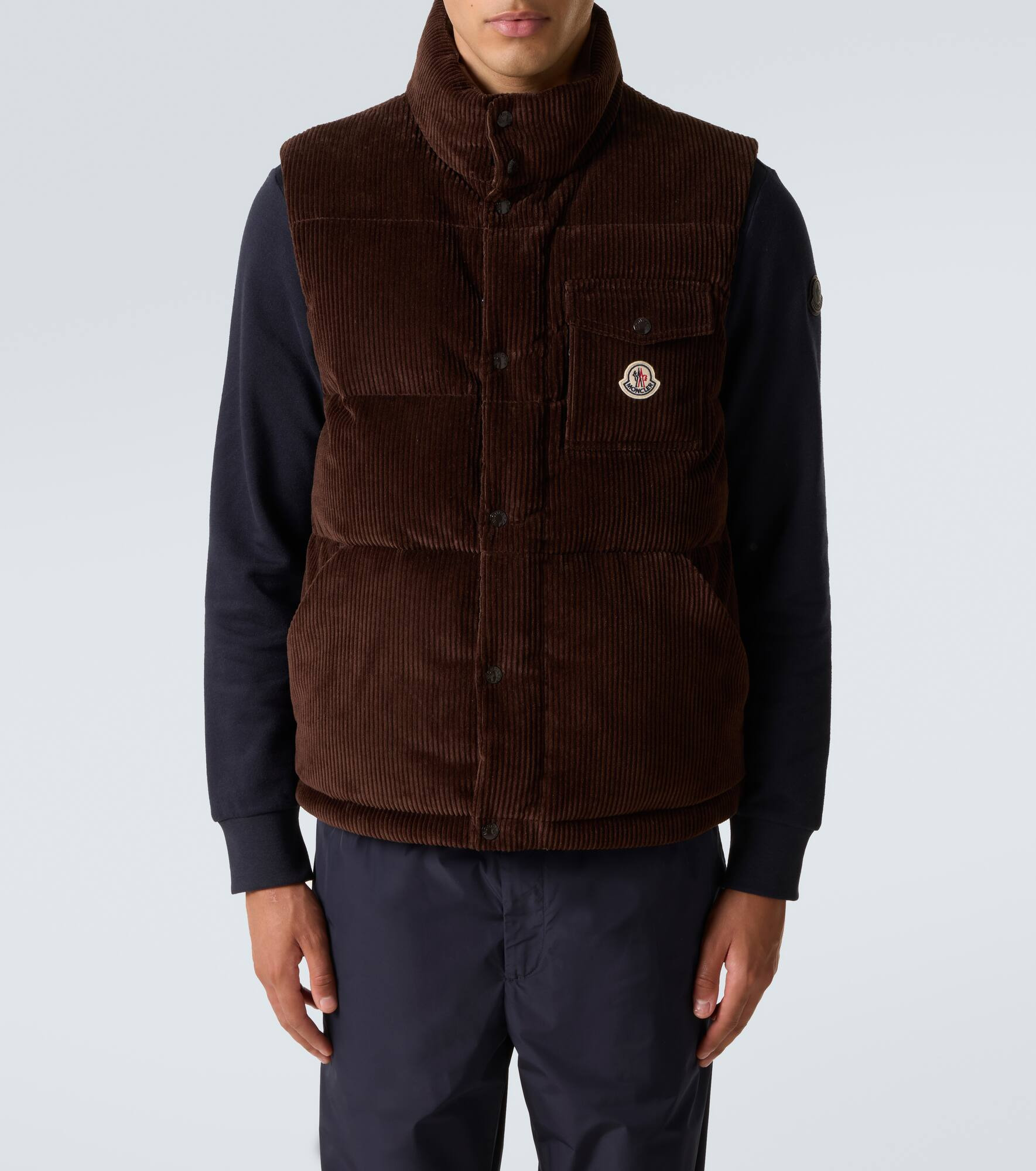 Agen cotton corduroy down vest - 3