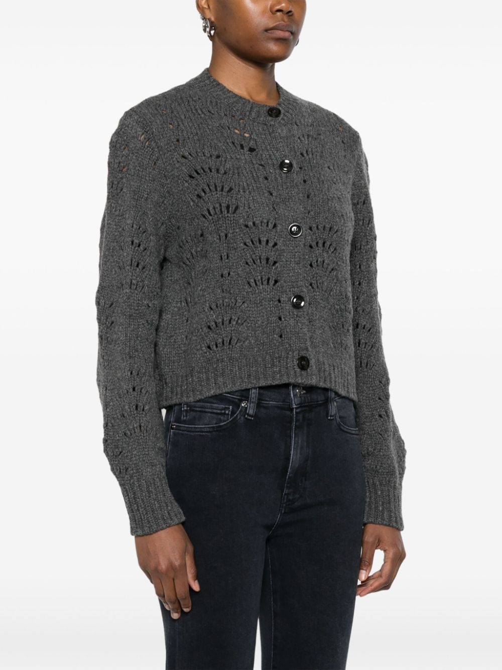 textured cardigan - 3