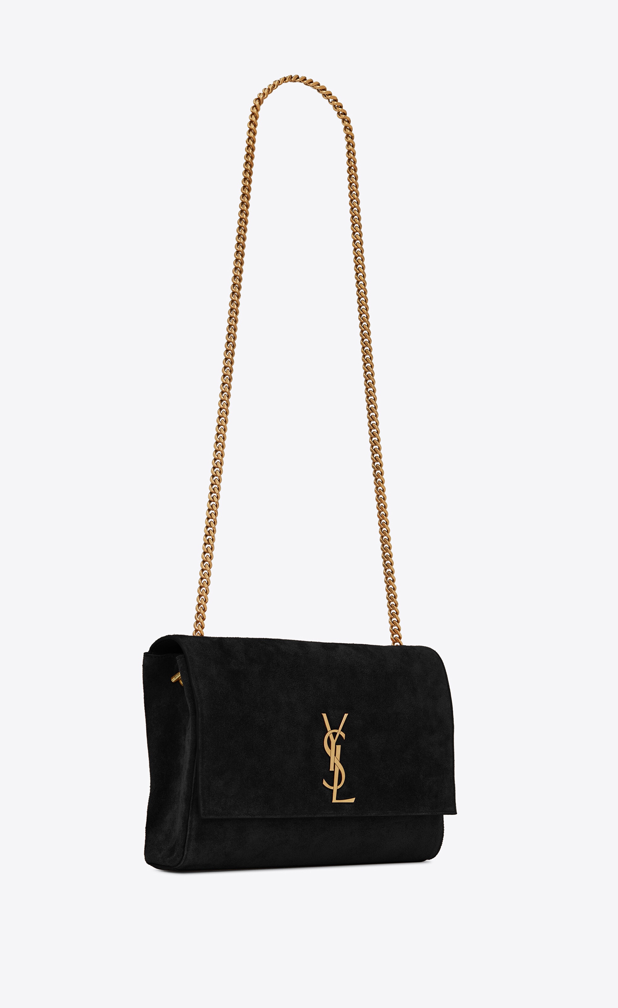 kate medium reversible chain bag in suede and smooth leather - 7