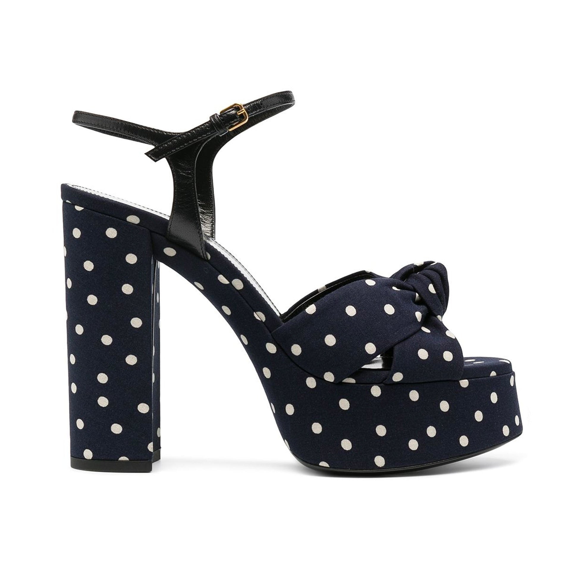 Saint Laurent Bianca Polka-Dot Sandals Women - 5
