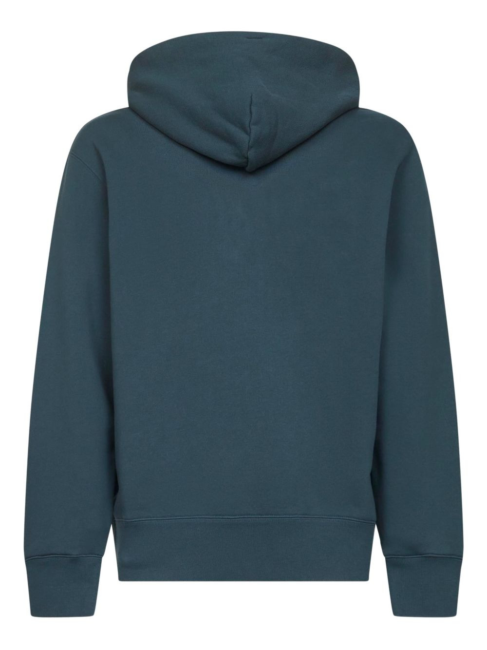 drawstring-hood cotton sweatshirt - 2