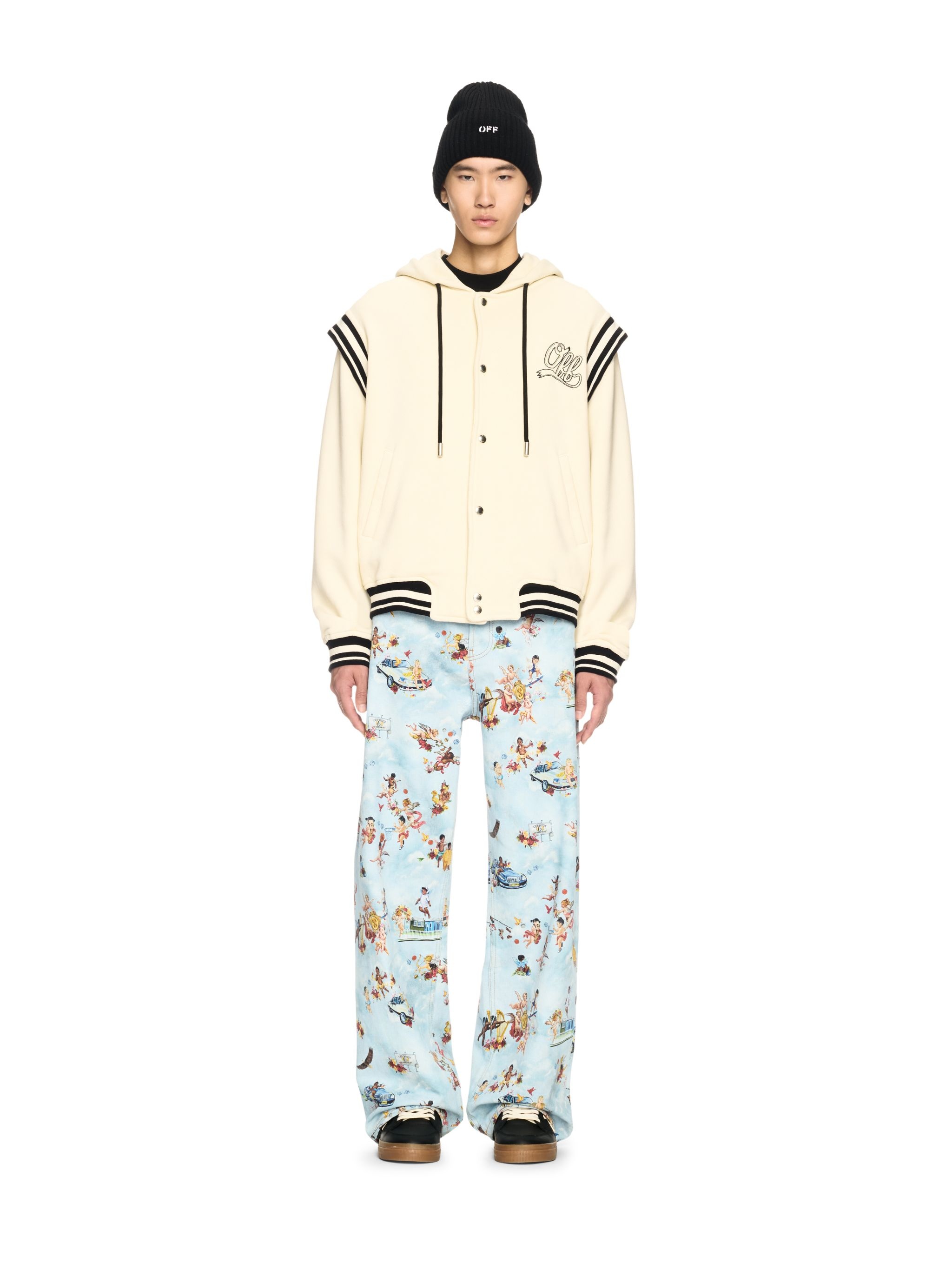 【関税込・国内発送】Off-White white fleece 00 varsity Off-White White Fleece 00 Varsity | REVERSIBLE