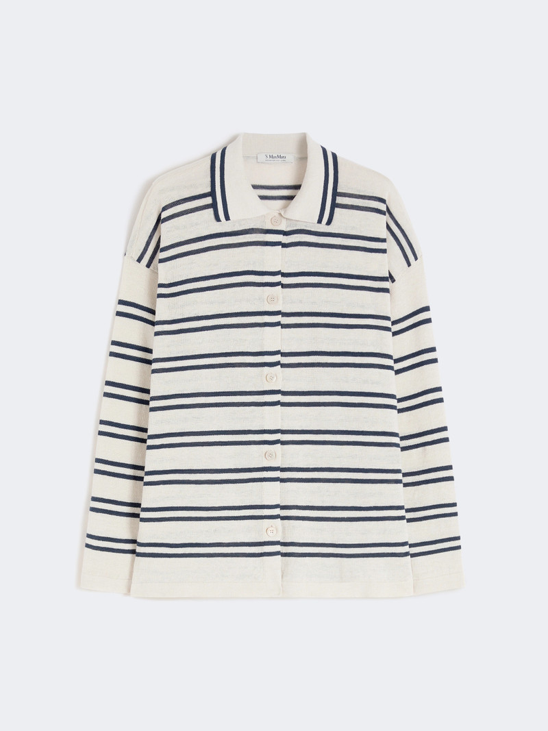 ORIGINE Linen yarn cardigan - WHITE 1