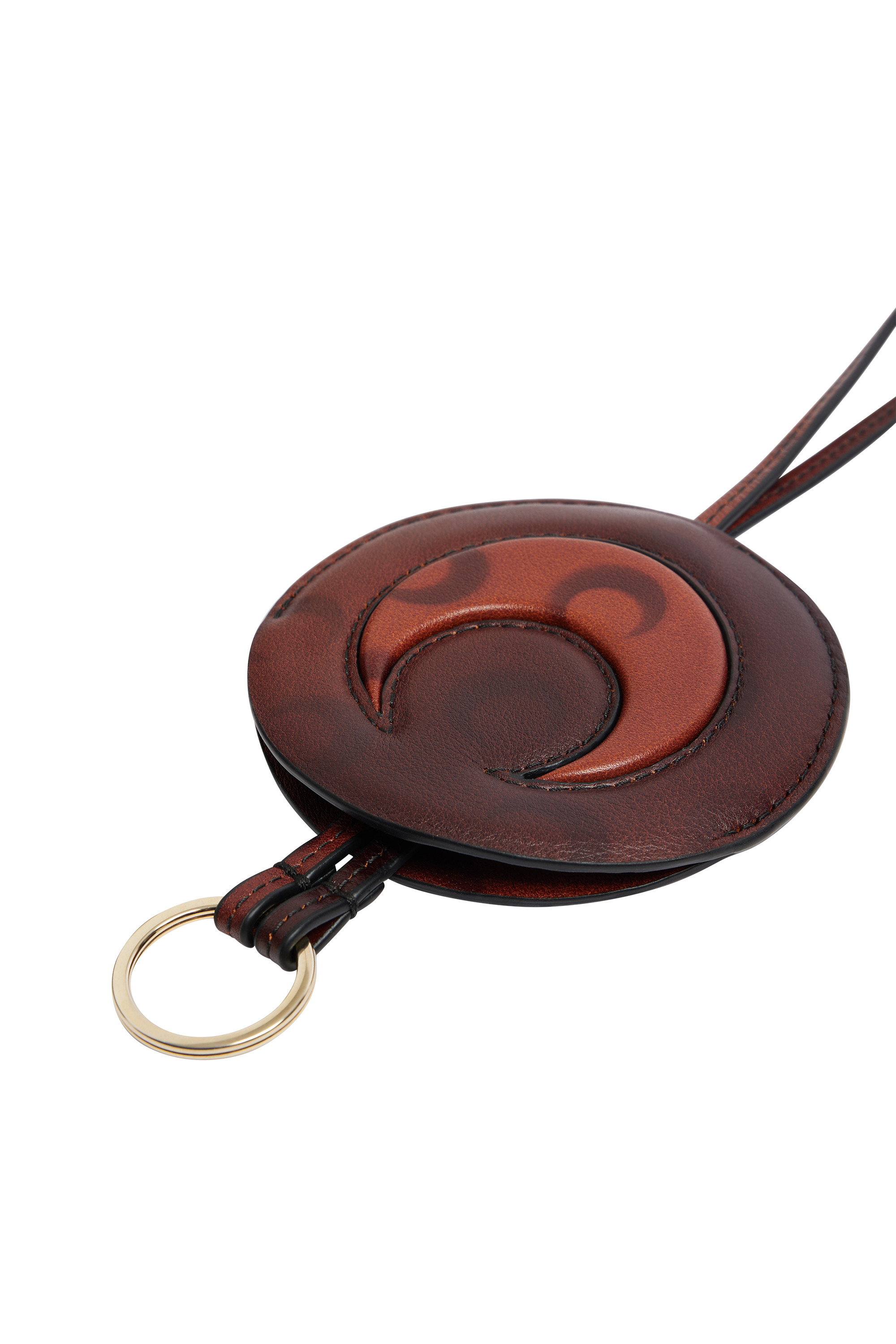 Airbrushed Crafted Leather Key Holder - 2