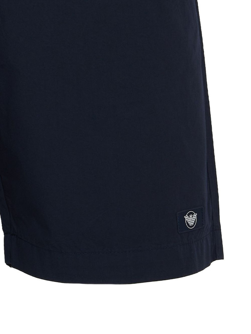 EMPORIO ARMANI logo-detail button-fastening cotton bermuda shorts outlook