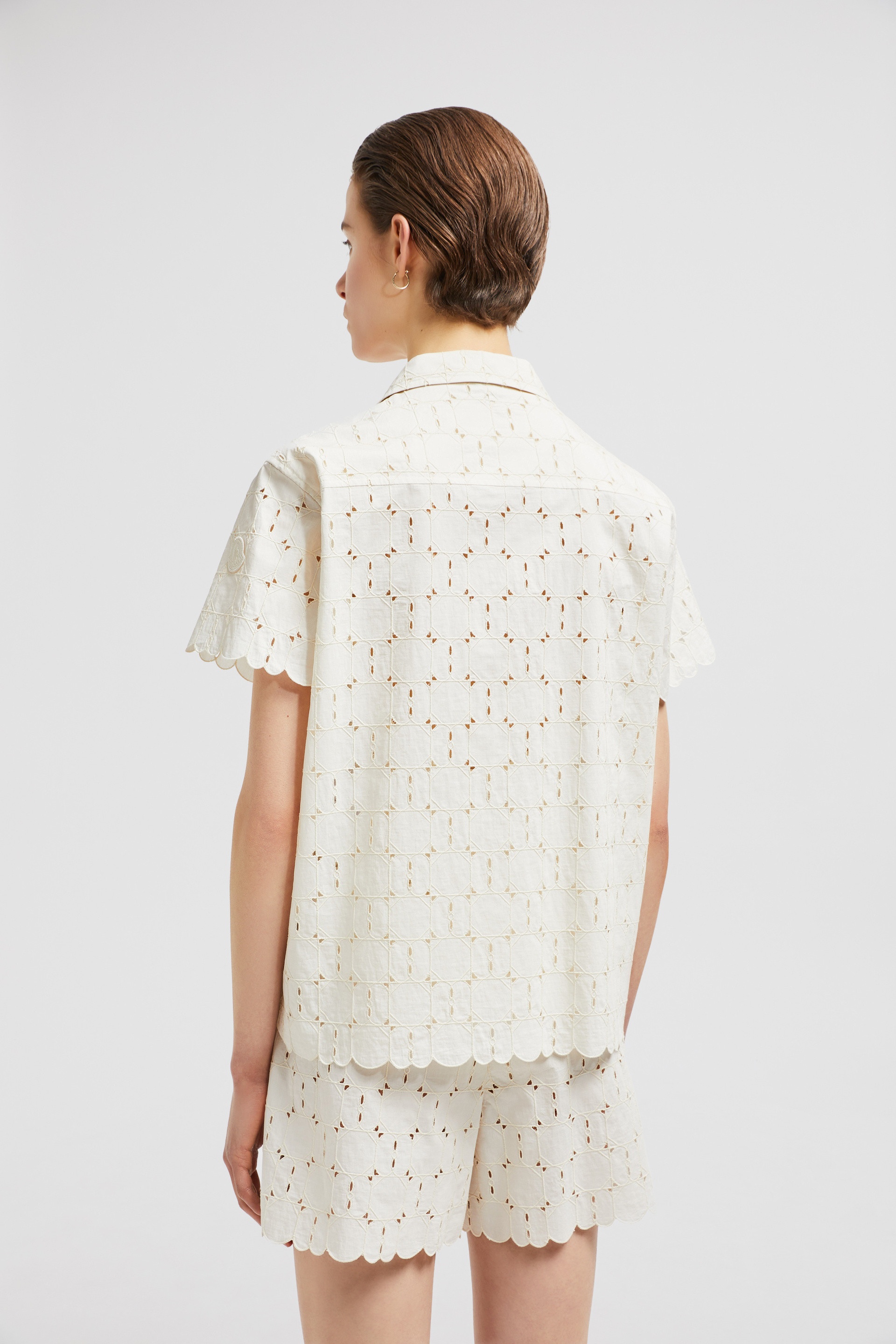 Broderie Anglaise Short Sleeve Shirt - 5