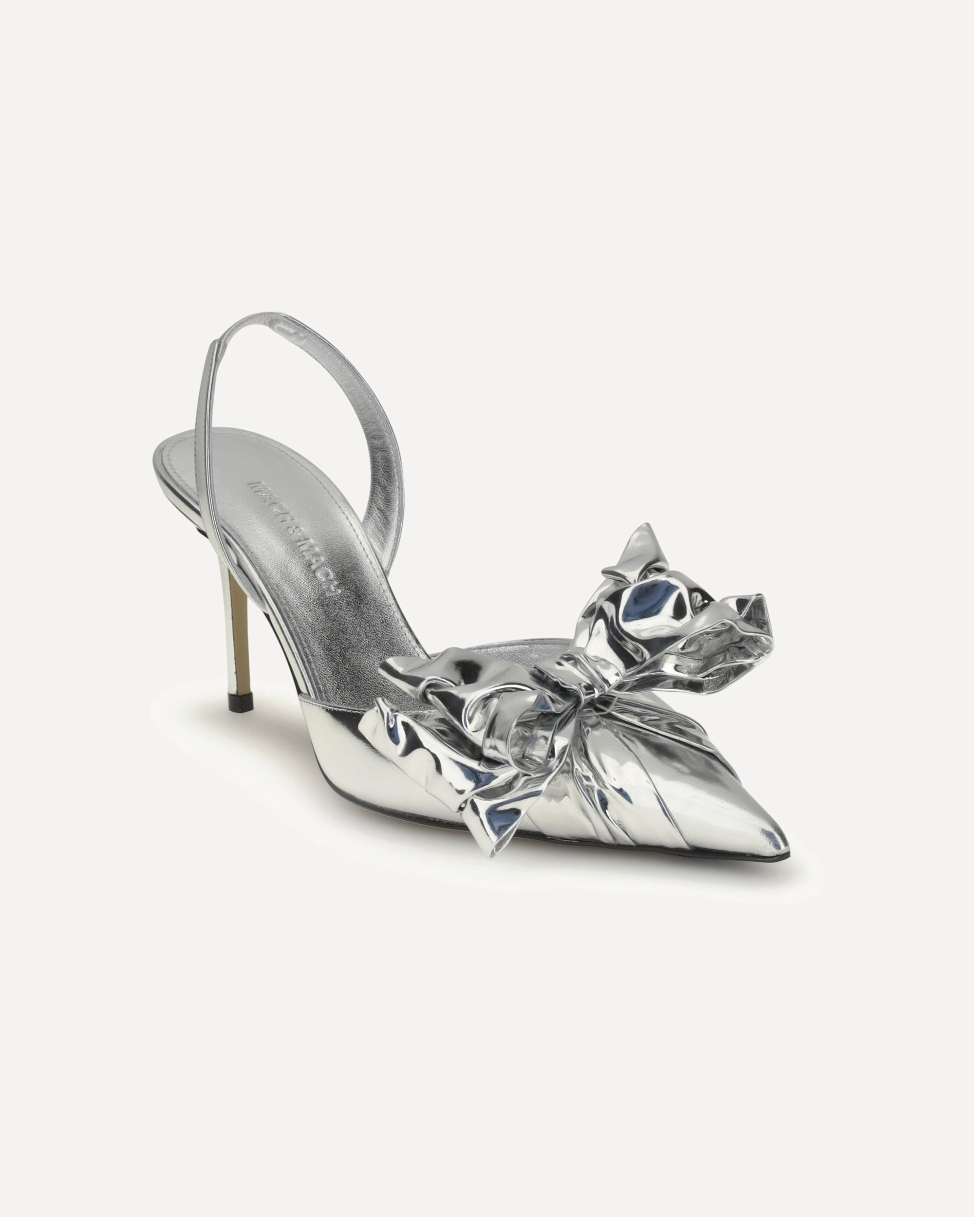 Cadeau Silver Wrapped Leather Pumps - 2