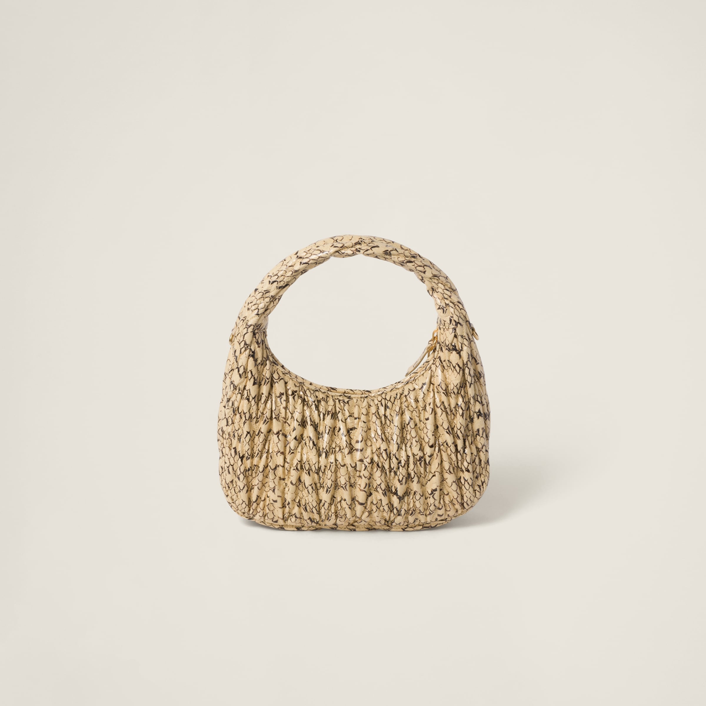 Wander matelassé whips-print Ayers snakeskin hobo bag - 3