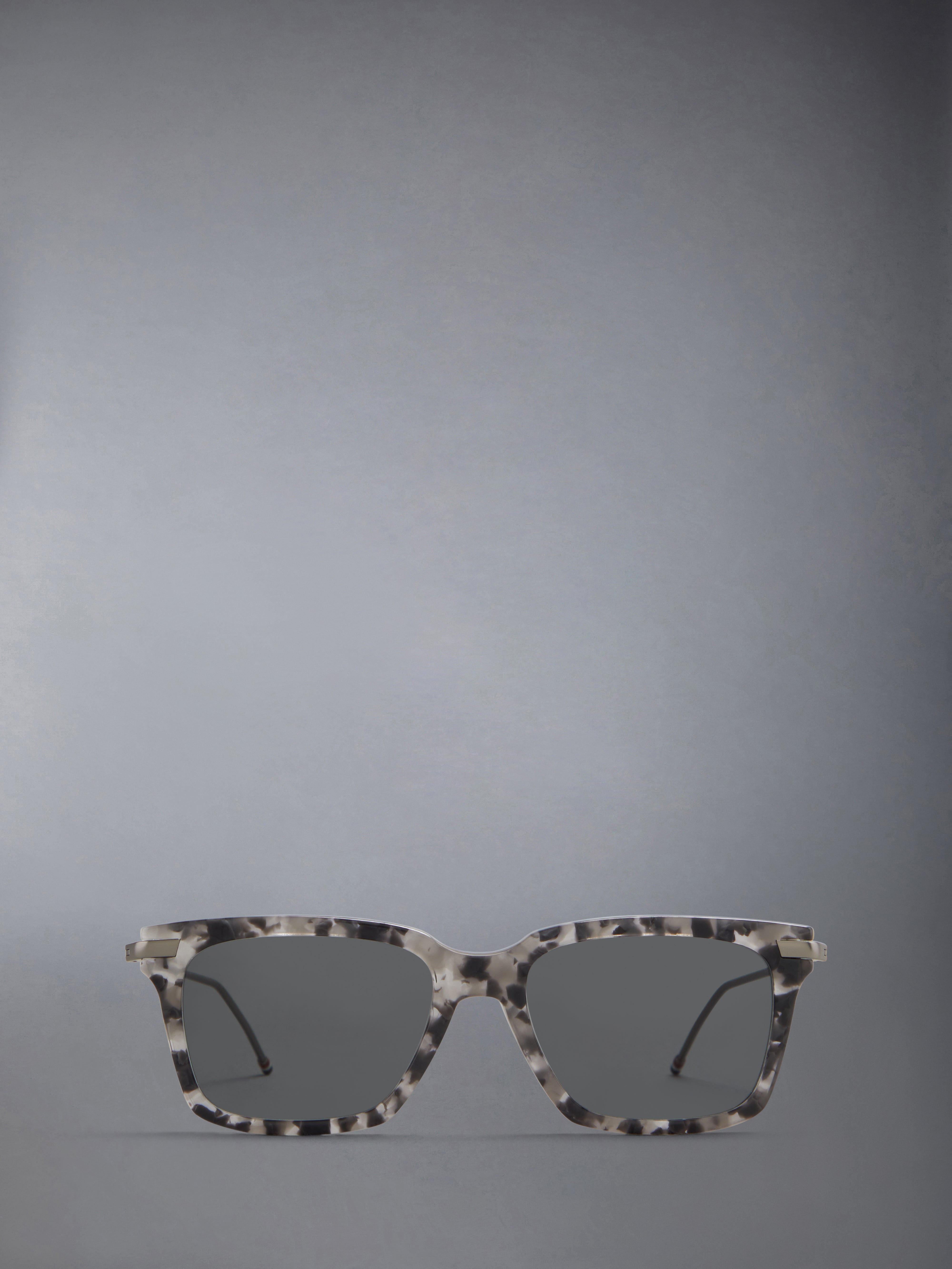 Tortoise Acetate And Titanium Rectangular Sunglasses - 1