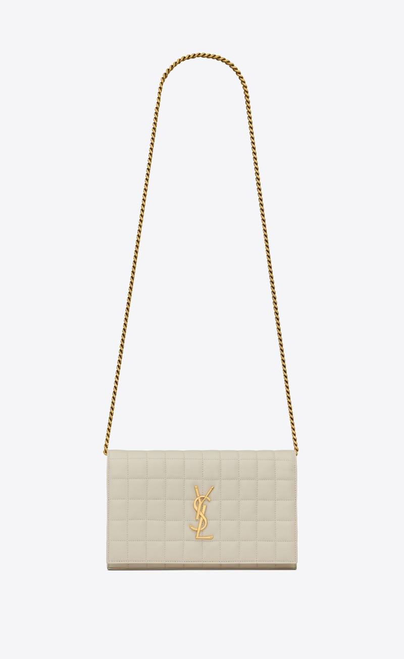 cassandre matelassé carré chain wallet in lambskin - 1