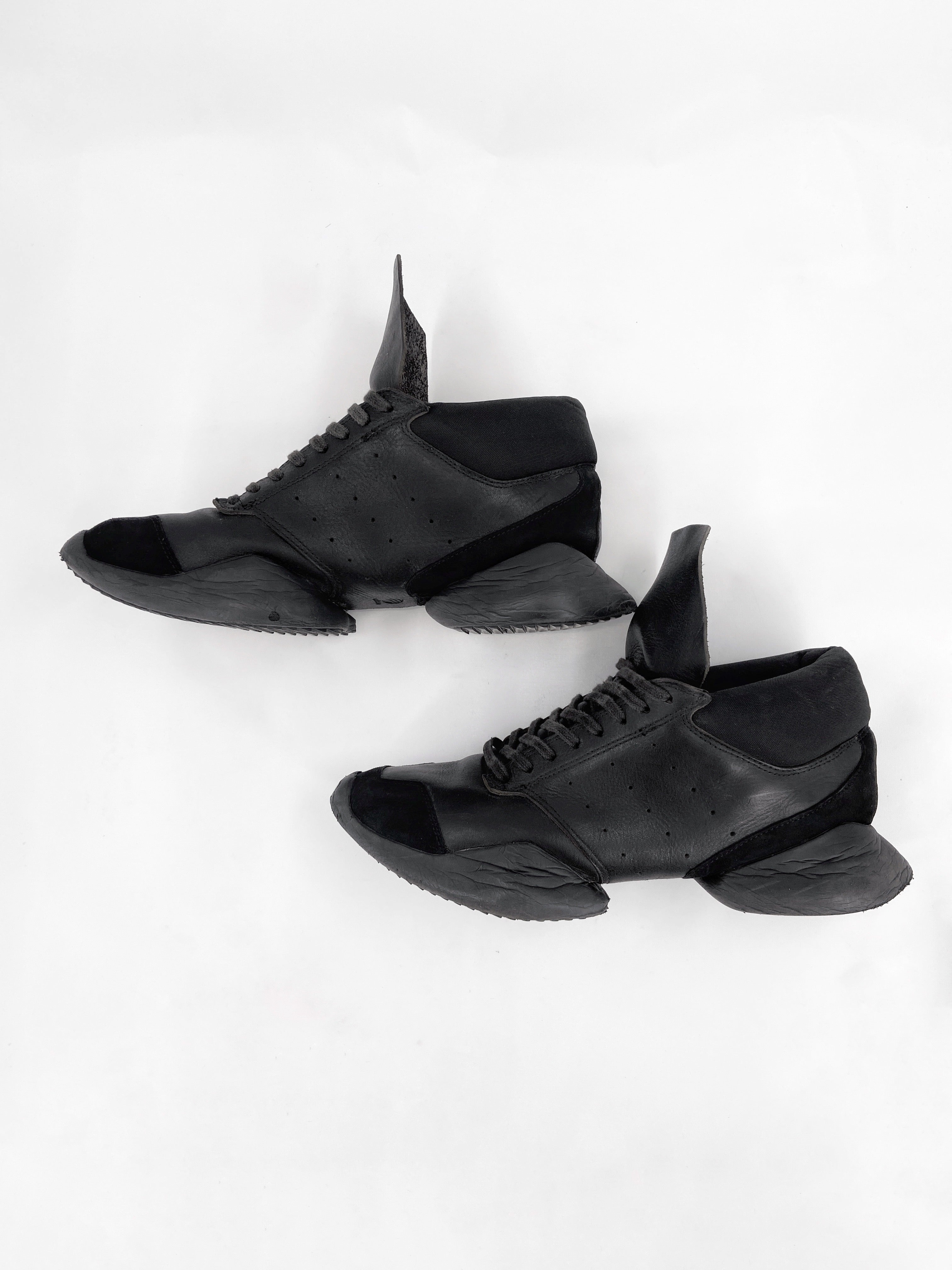 Rick Owens X Adidas Triple Black Runner 44 - 2