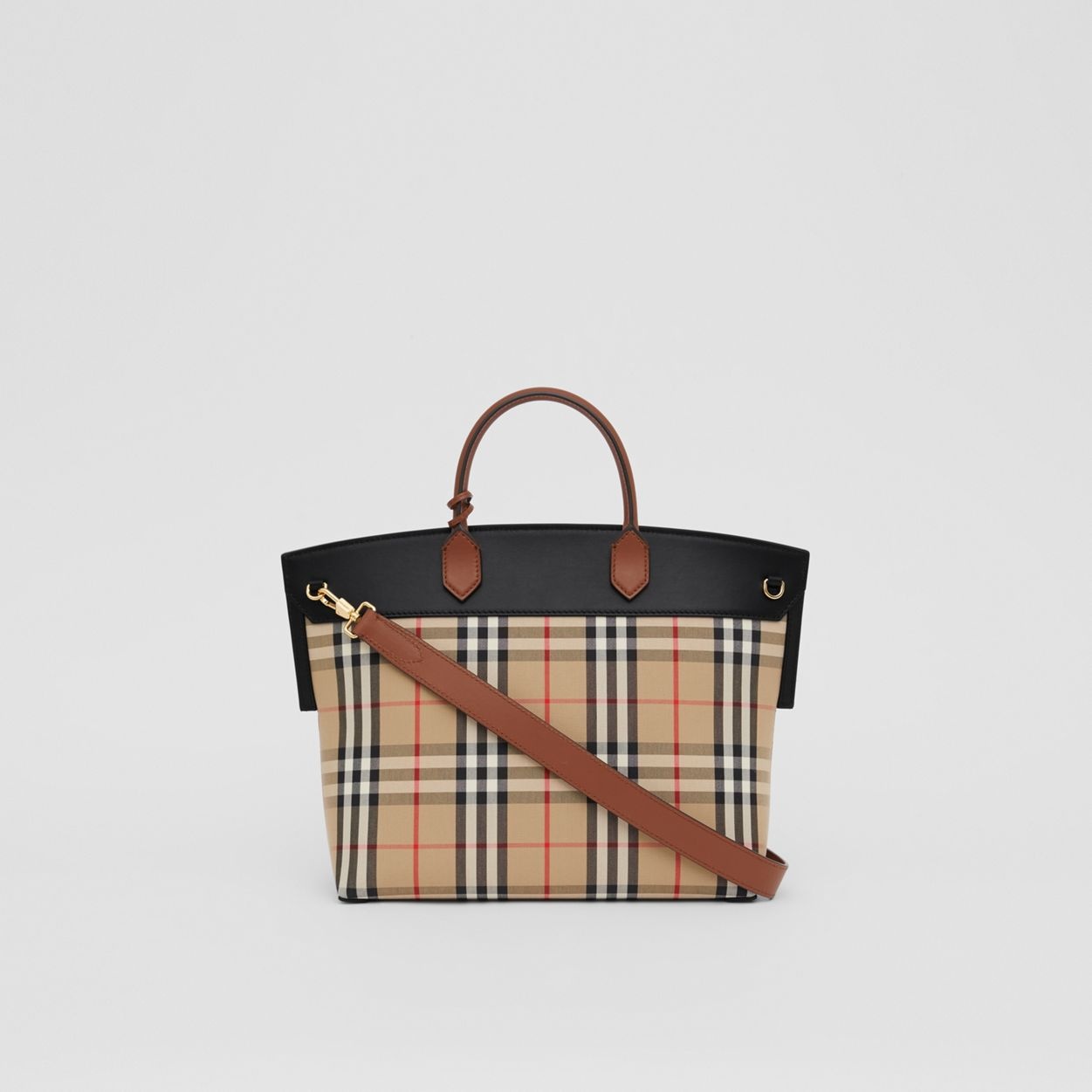 Small Vintage Check Society Top Handle Bag - 8