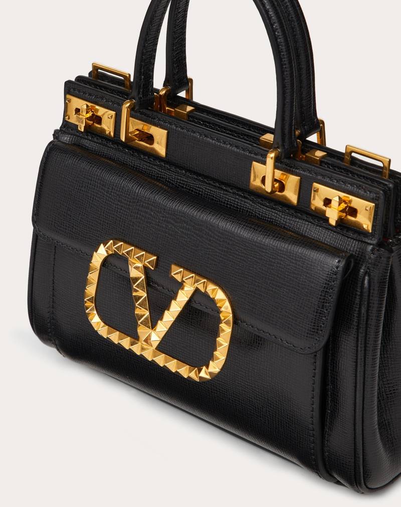 SMALL ROCKSTUD HANDBAG IN GRAINY CALFSKIN 5