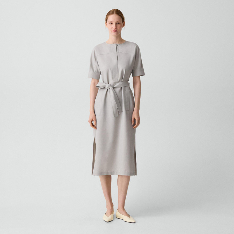 Short-Sleeve Shirt Dress in City Twill 1