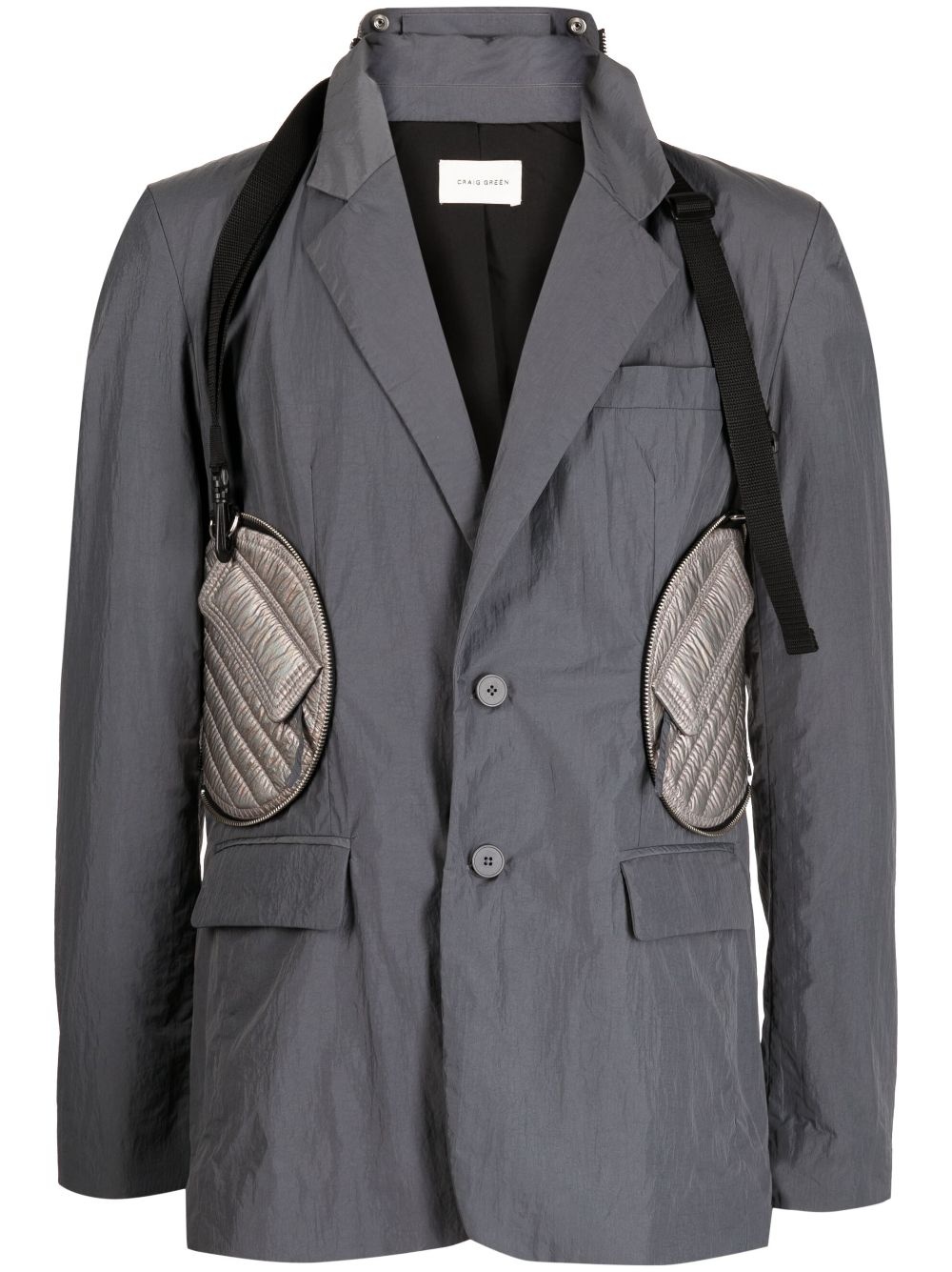 Packable single-breasted blazer - 1
