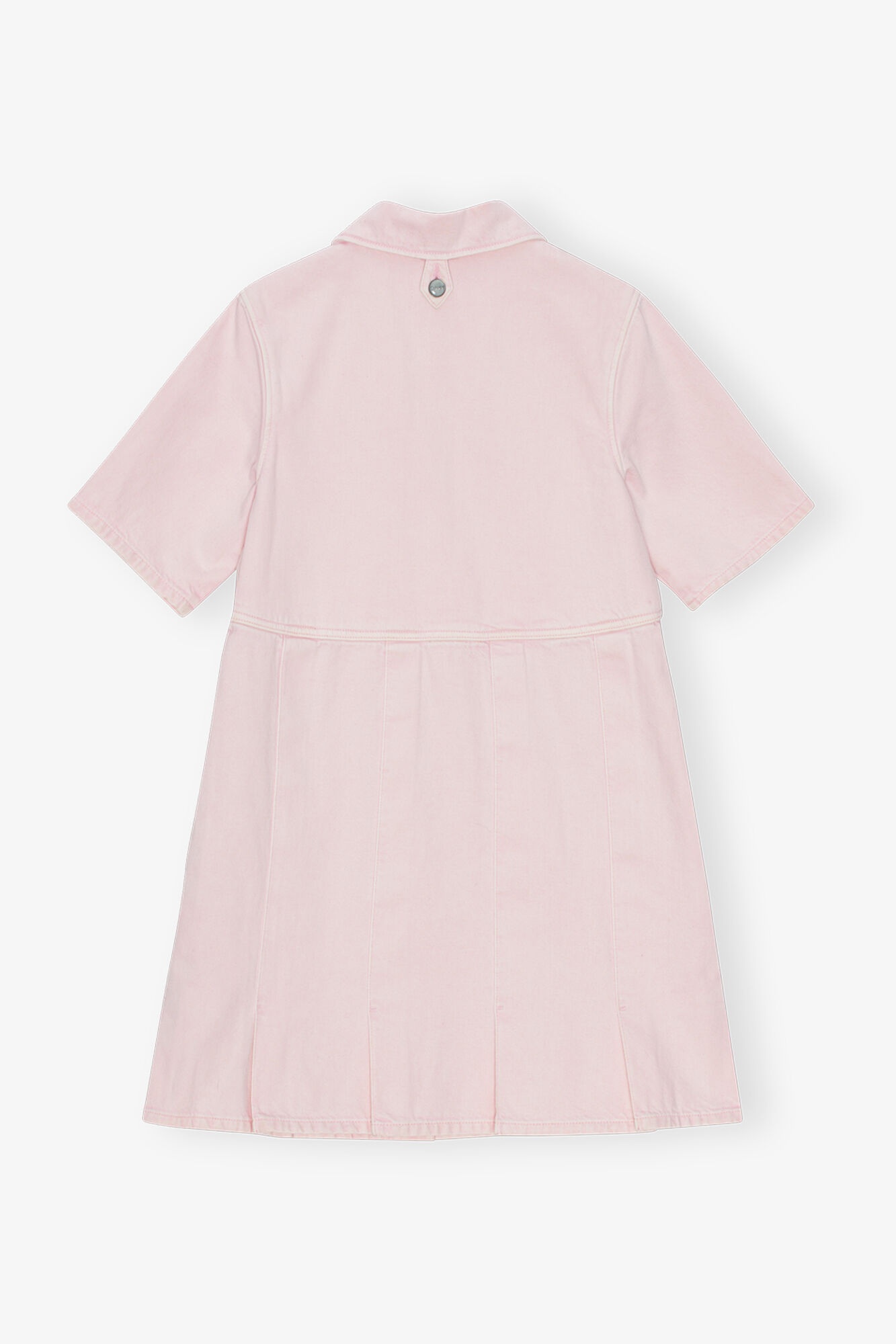 PINK DENIM MINI DRESS - 6