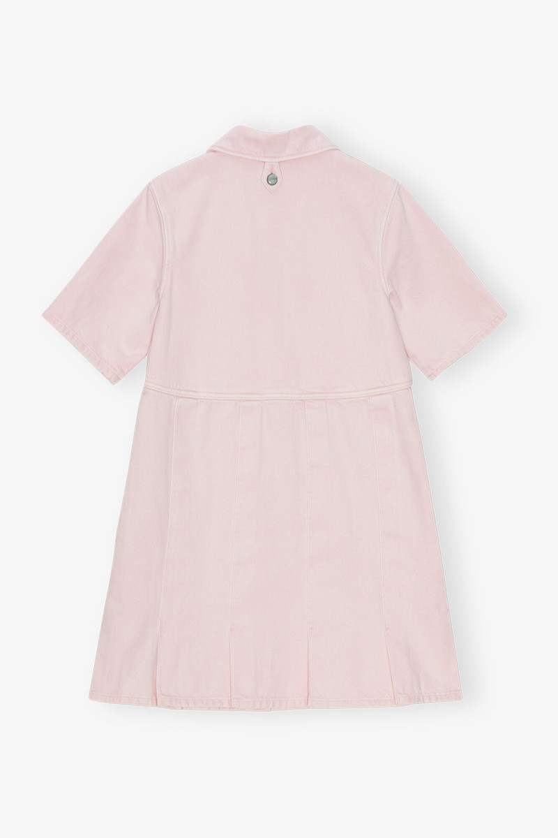 PINK DENIM MINI DRESS 6