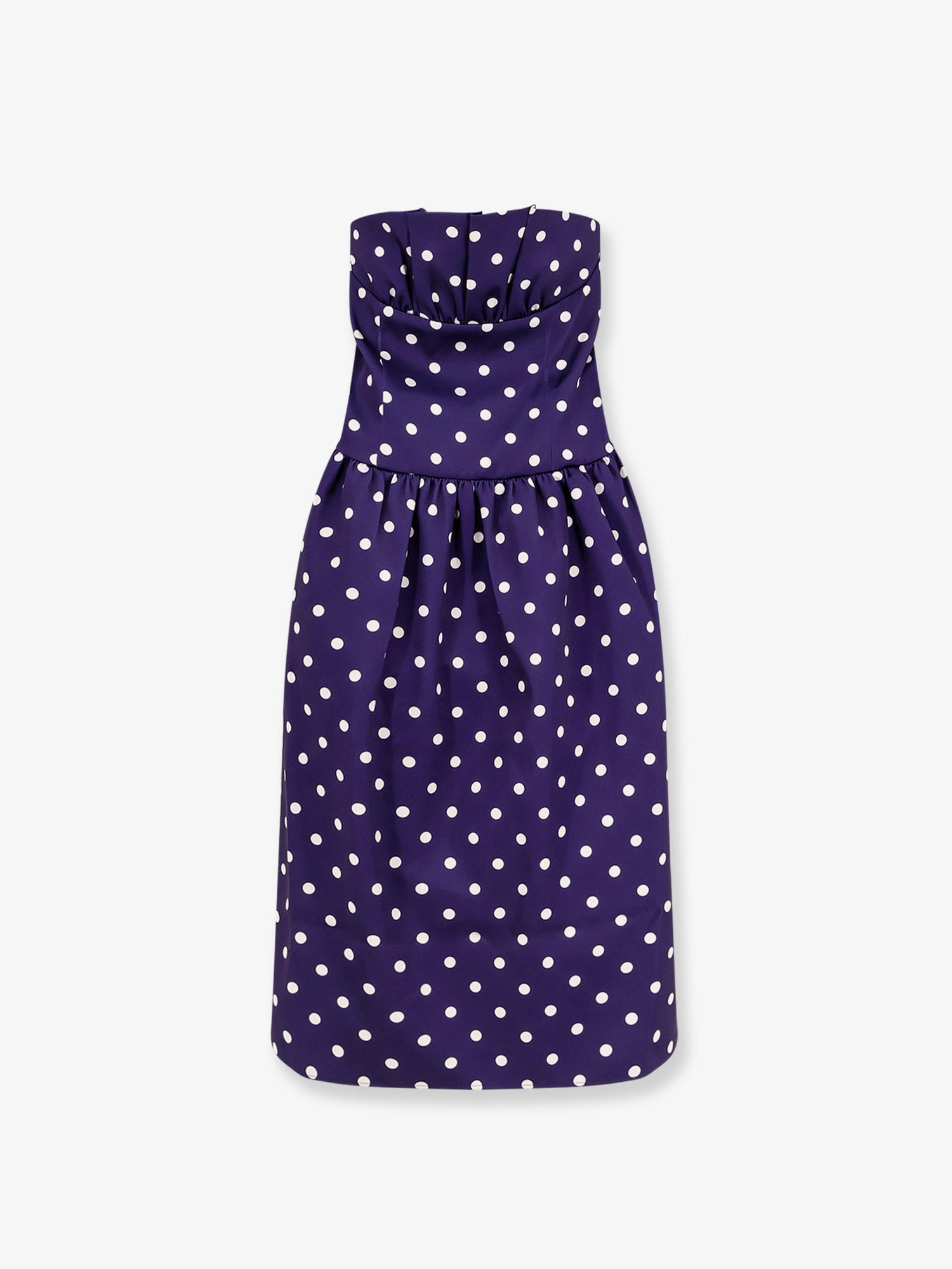 Satin Dotted Midi Dress - 1