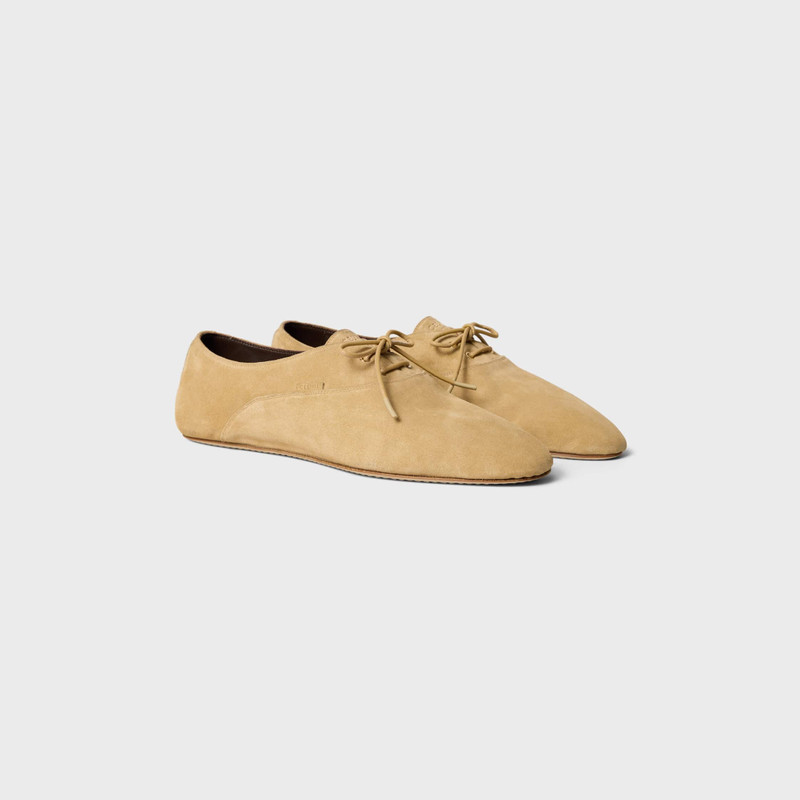 BALLET LACE-UP SHOE IN SUEDE CALFSKIN 2