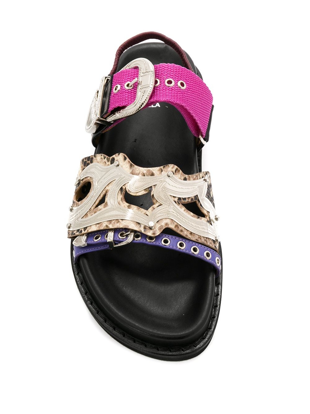 multiple straps slingback sandals - 4