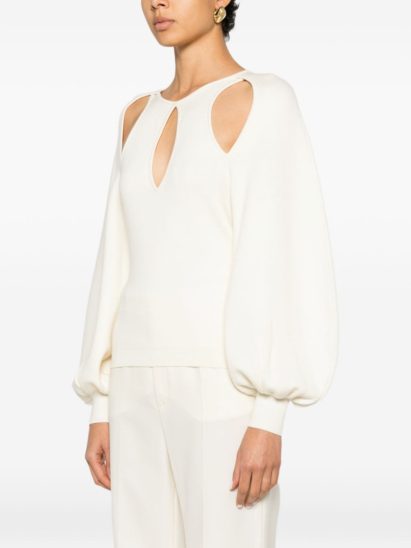 cut-out puff-sleeve sweater 3