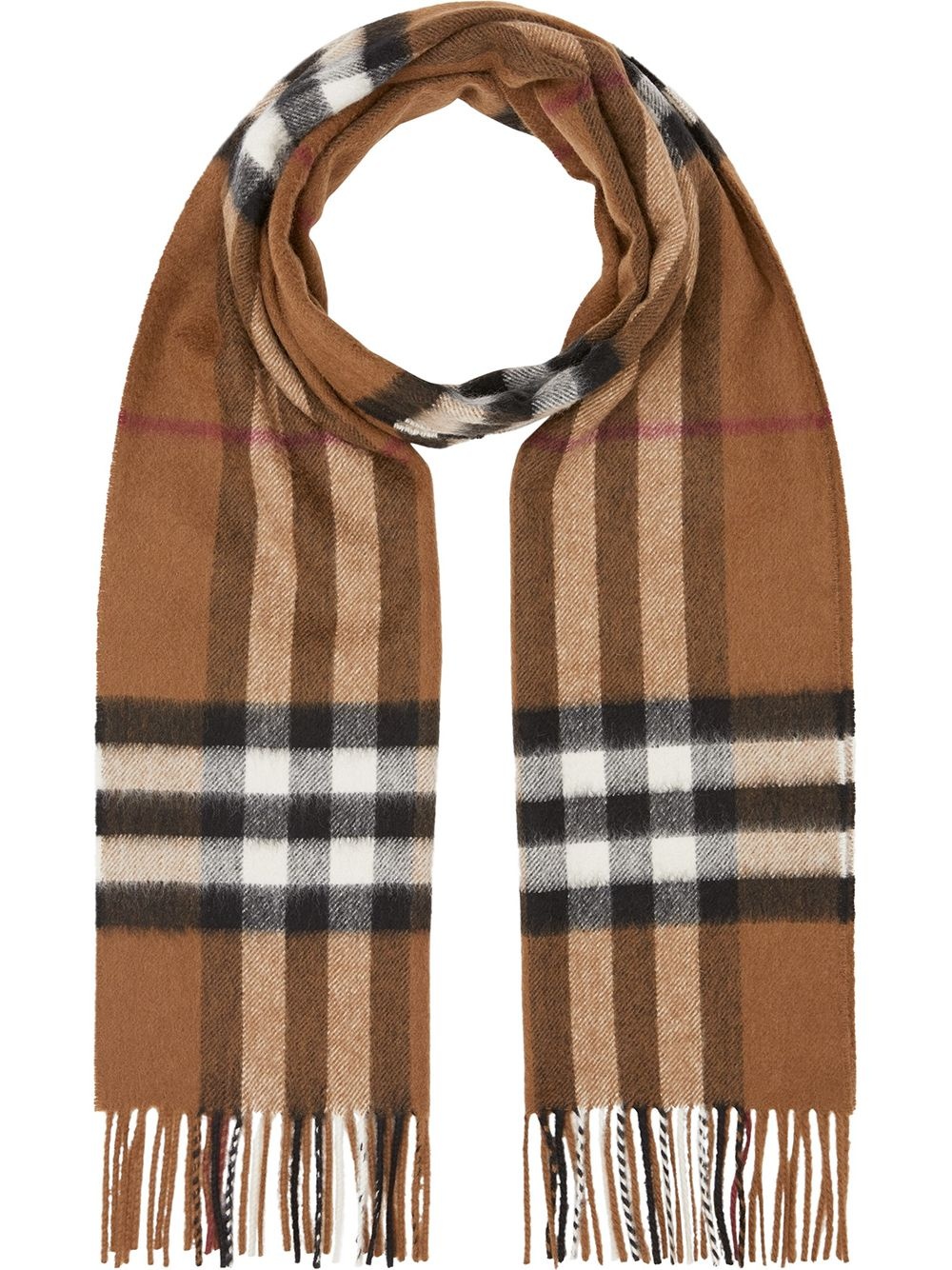 Classic-check fringed scarf - 1