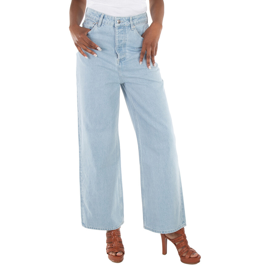 Nanushka Sun Bleach Josine Wide-Leg Denim Jeans - 6