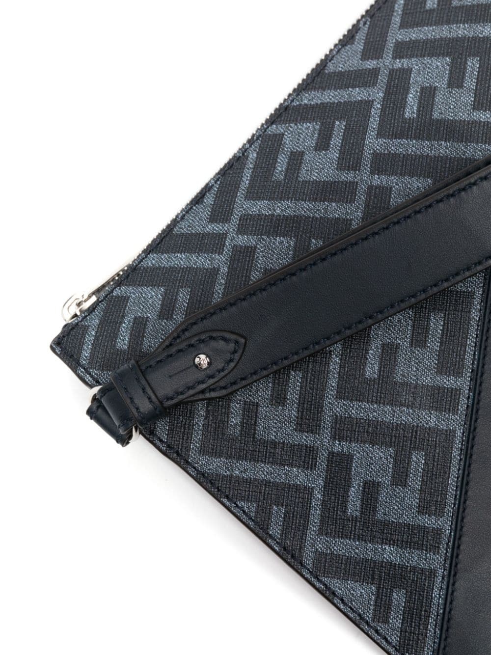 Diagonal leather clutch bag - 4