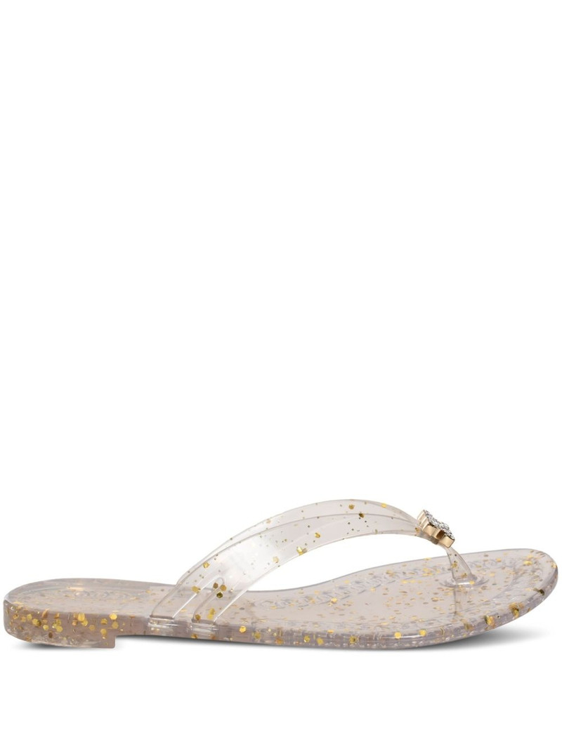 glitter-detail flip flops 1