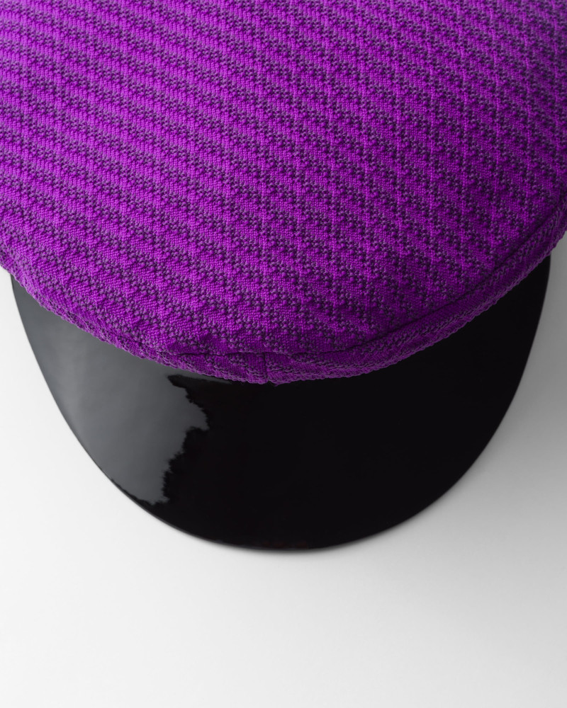 Knit and patent leather cap 4