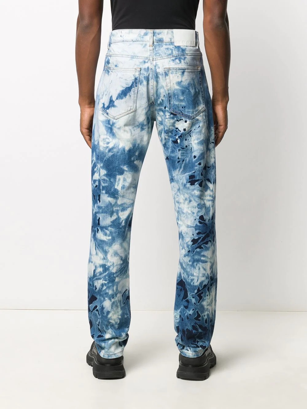 tie-dye straight-leg jeans - 4