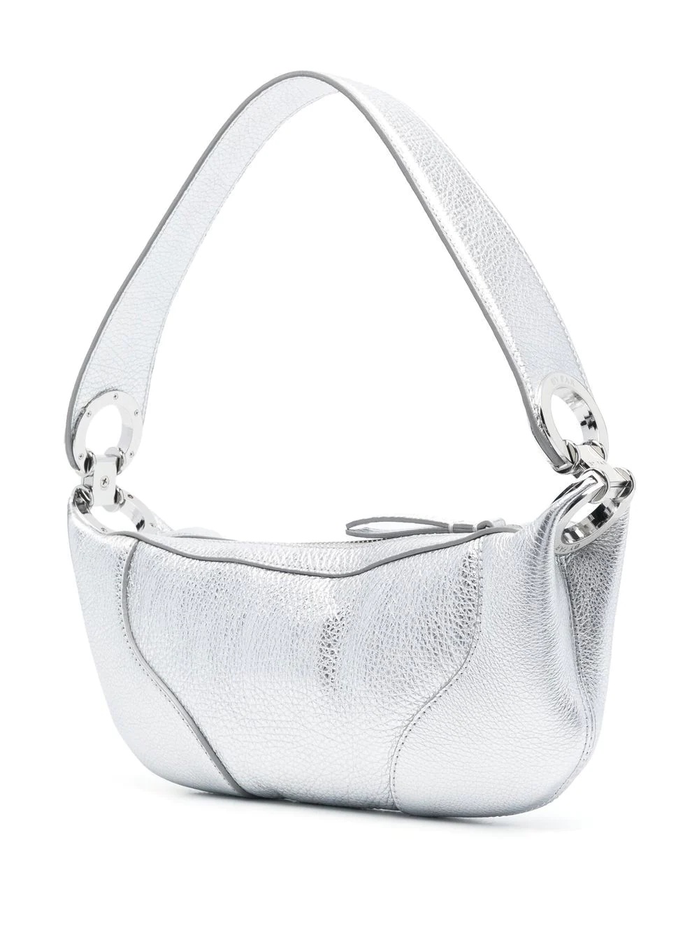 metallic-effect leather shoulder bag - 2