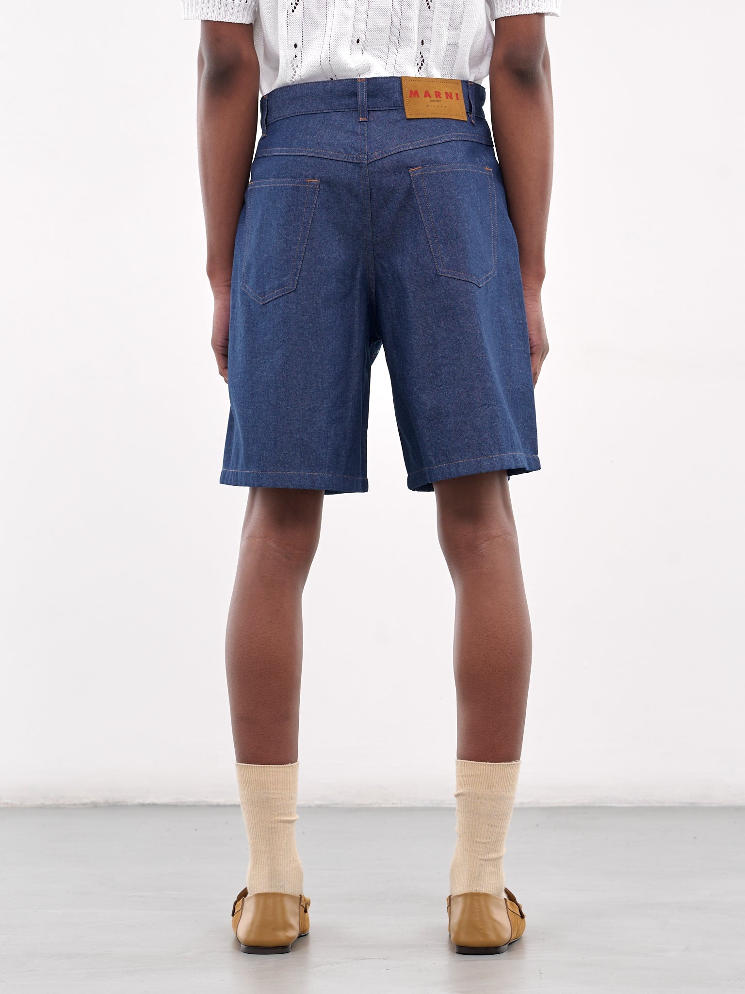 Embroidered Denim Shorts - 3