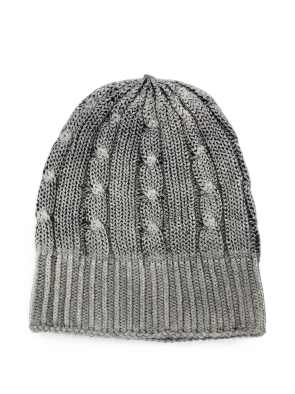 cable-knit beanie hat - 1