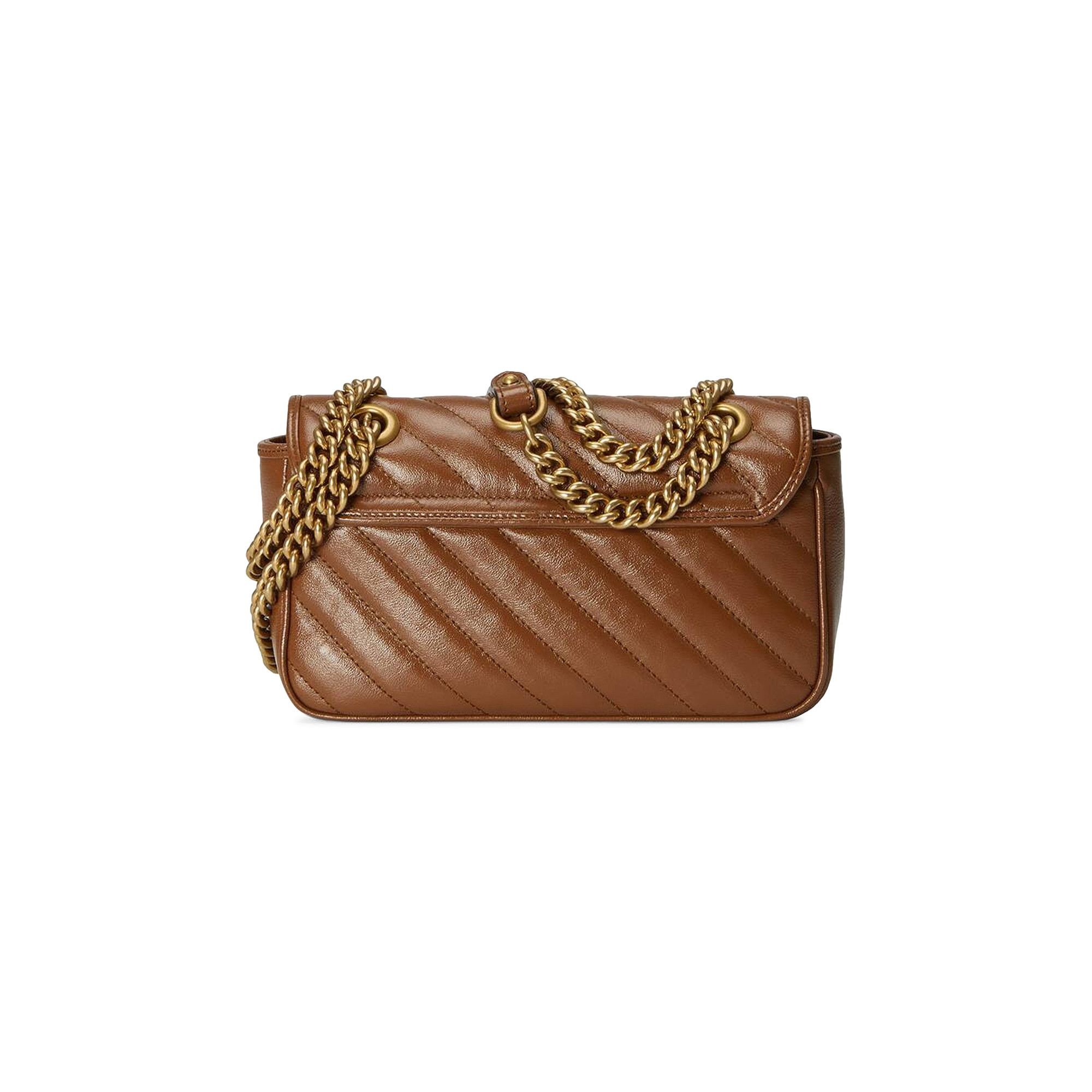 Gucci GG Marmont Mini Matelassé Shoulder Bag 'Brown' - 2