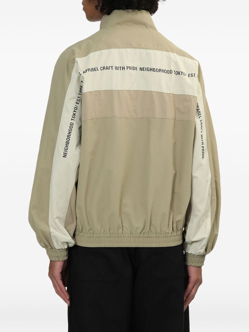 panelled zip-up jacket - 4