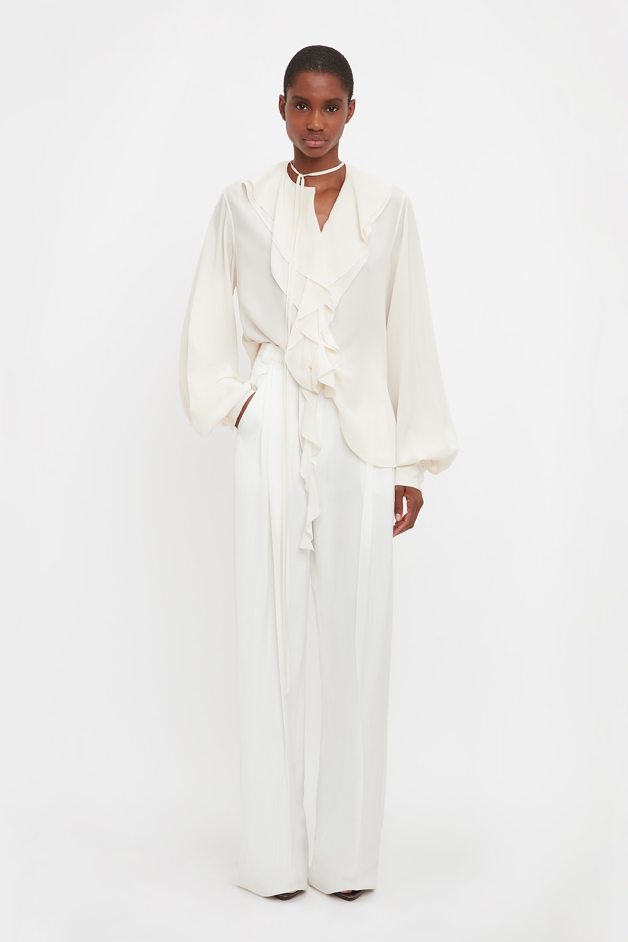 Romantic Blouse In Vanilla - 9